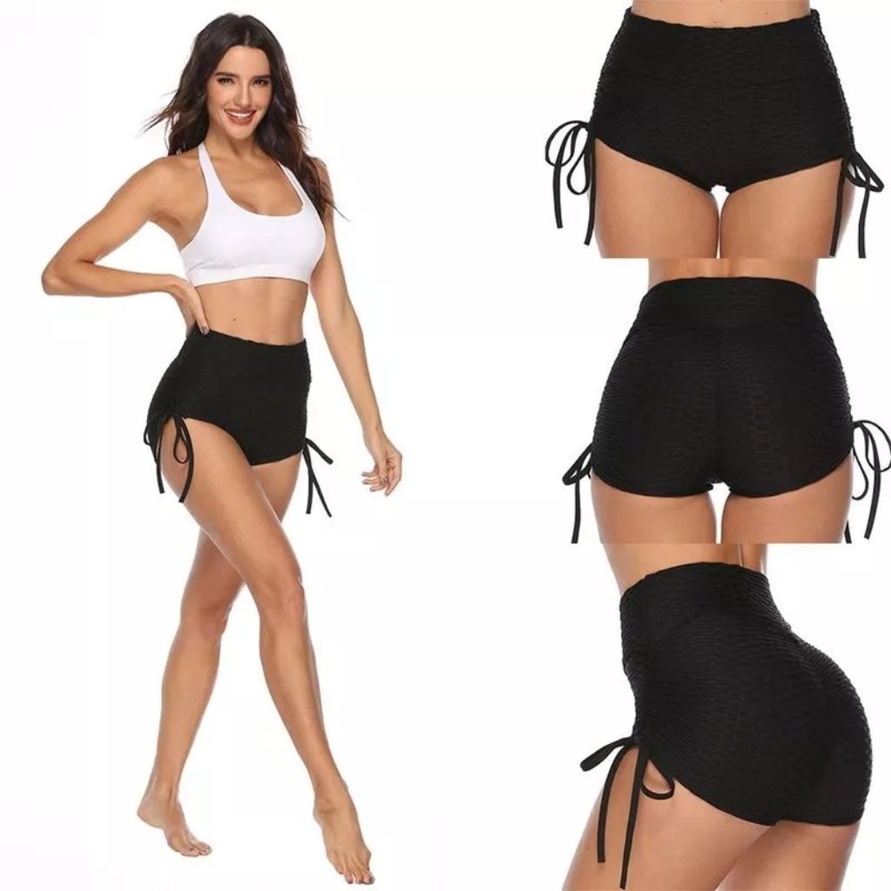 Anti-Cellulite Black Yoga Shorts